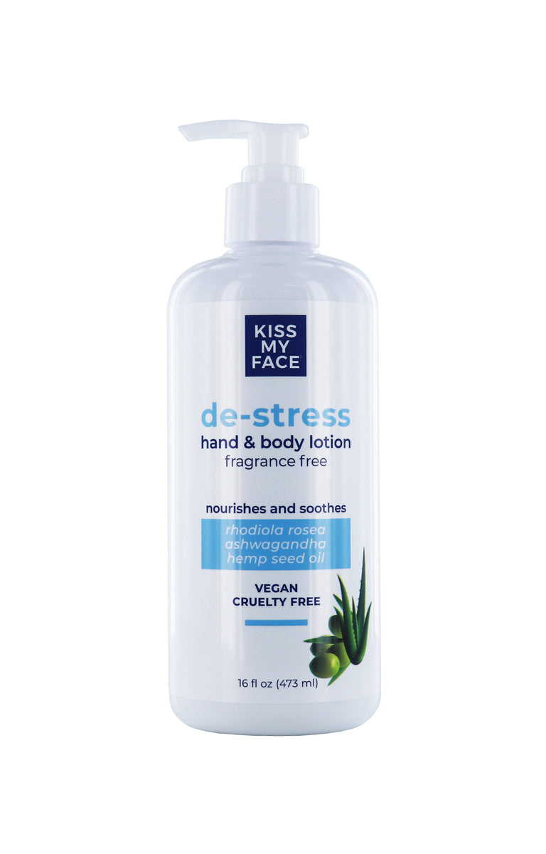 De-Stress Hand & Body Lotion - Fragrance Free – Kiss My Face
