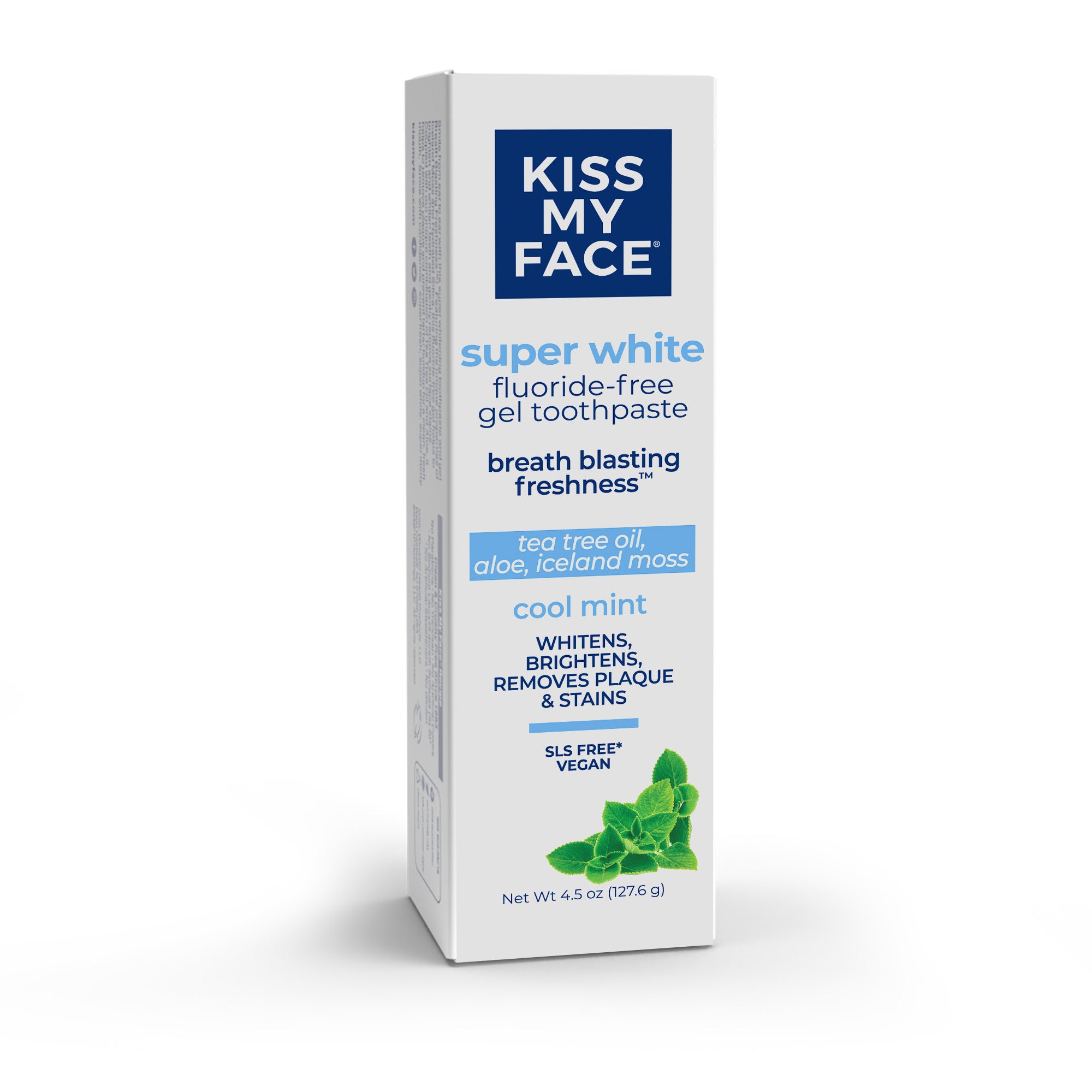 Whitening Cool Mint Gel Fluoride Free Toothpaste – Kiss My Face