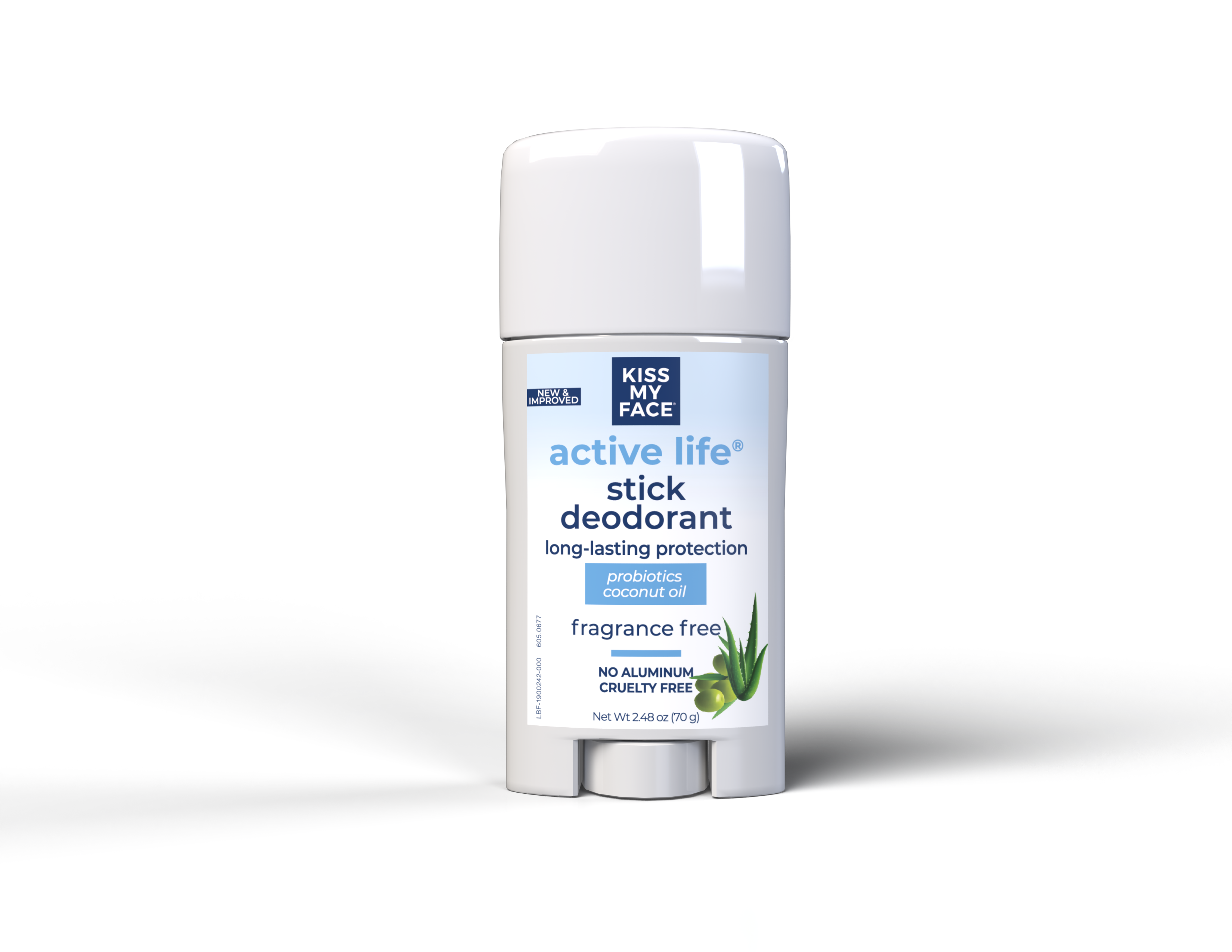 Kiss My Face Deodorant Active Enzyme Fragrance Free 73 Ml - Mit Backpulver & Ton, Vegan